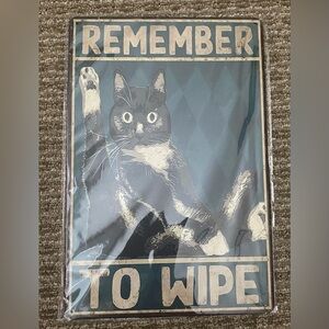 Funny Cat Metal Sign